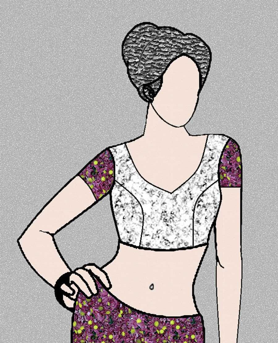 BLOUSE GURU PRINCESS CUT DESIGN 26 FRONT Princess Cut Design 26 - Image 2