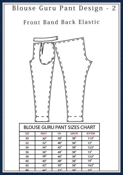 Blouse Guru Pant Design -2 Size3 Chart Pant Design 2 - Image 5