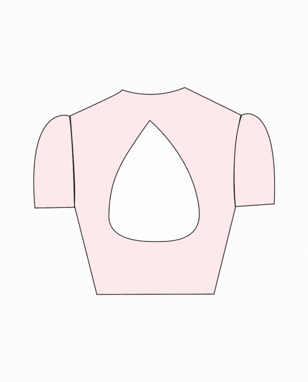 jewel neck front open design 4 back blouse guru