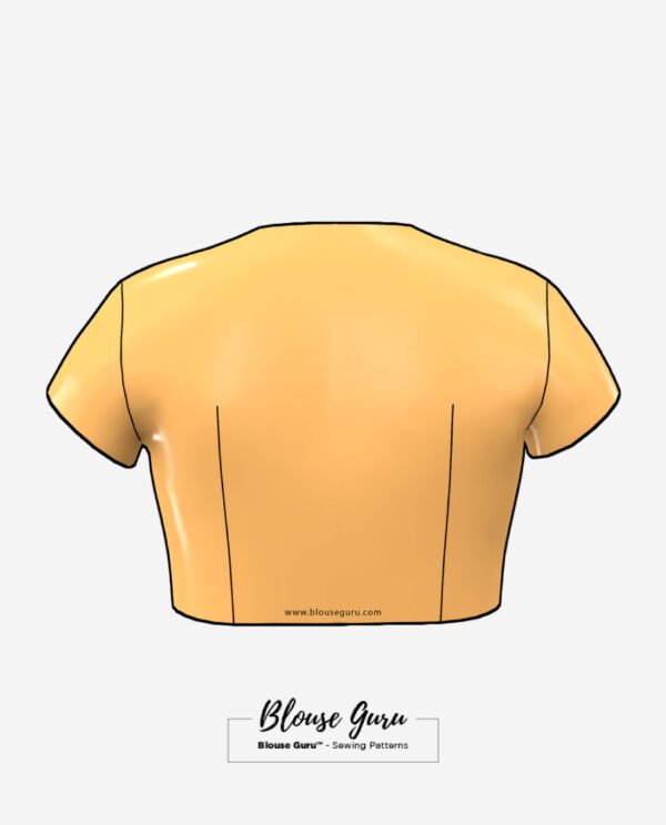 Blouse Guru Jewel Neck Front Open Design 2 Back