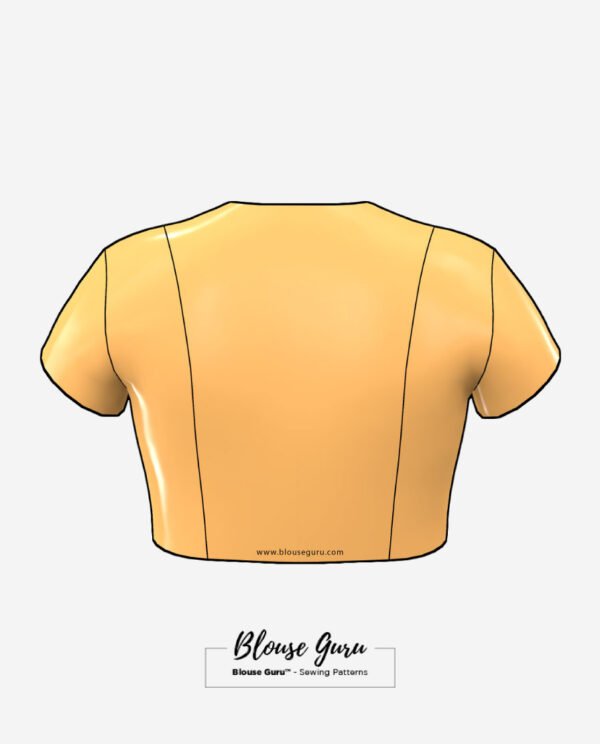 Blouse Guru Jewel Neck Front Open Design 4 Back
