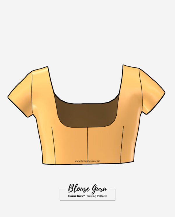 Blouse Guru Princess Cut Back Open Design 1 Back