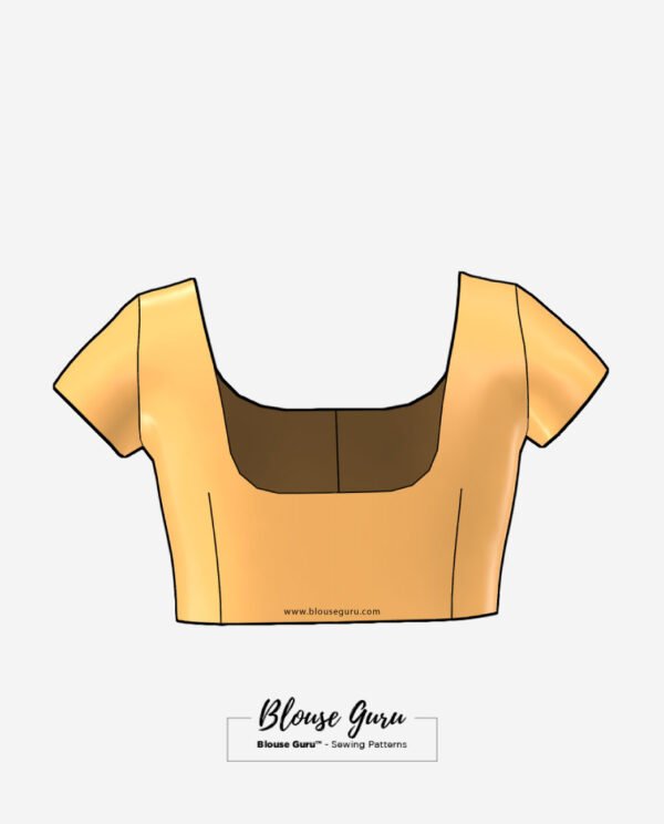 Blouse Guru Princess Cut Front Open Design 1 Back