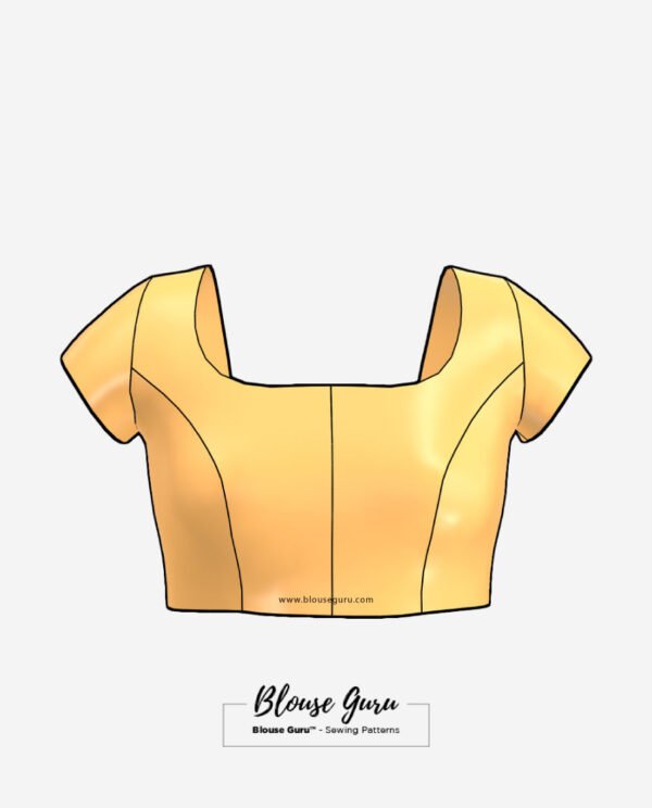 Blouse Guru Princess Cut Front Open Design 1 Front