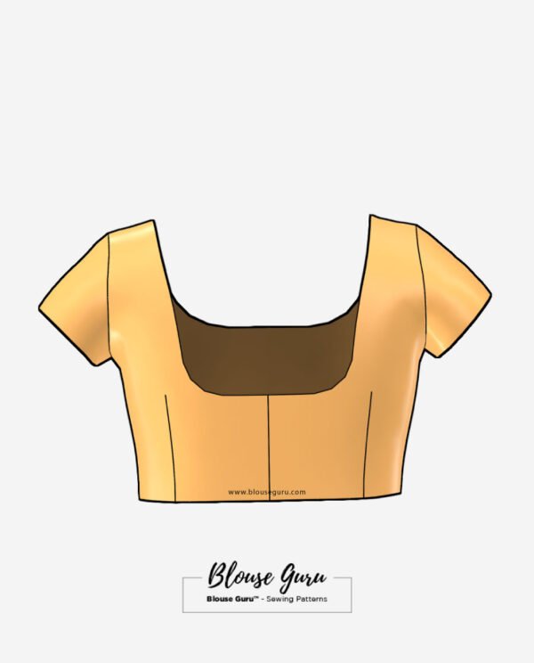 Blouse Guru Three Darted Back Open Design 1 Back