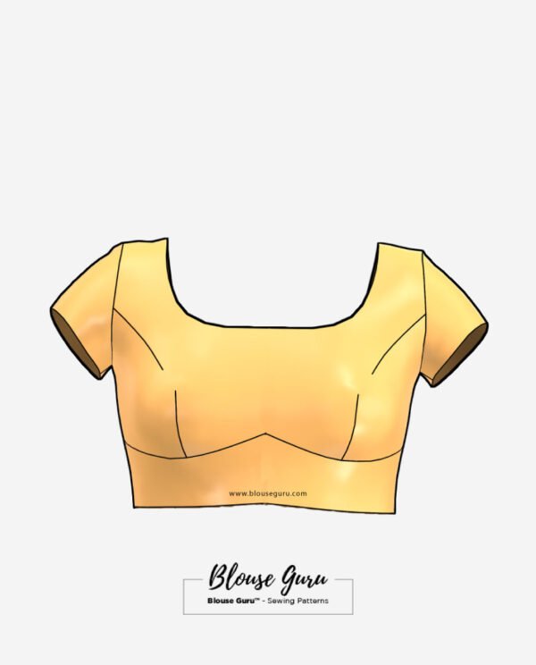 Blouse Guru Three Darted Back Open Design 1 Front