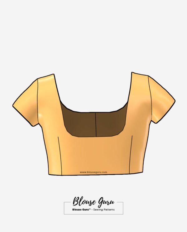 Blouse Guru Three Darted Front Open Design 1 Back